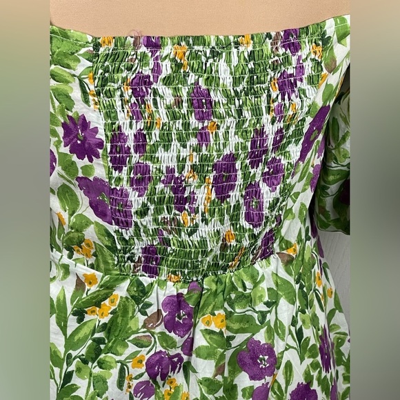 MILK & HONEY LA PUFF SLEEVE MINI FLORAL DRESS SIZE: LARGE NWT - Picture 6 of 9